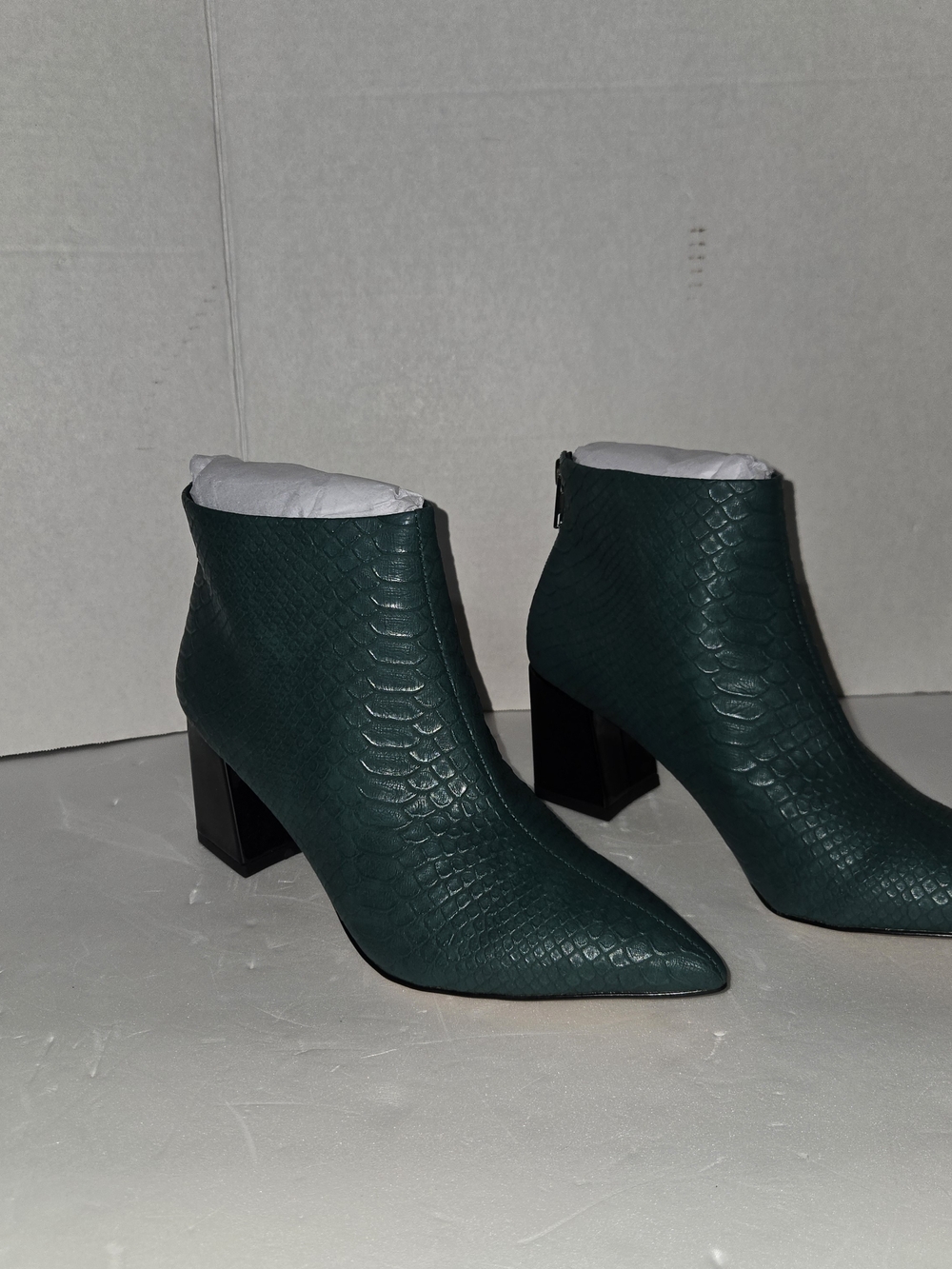 VHNY Teal Textured Pointed Toe Ankle Booties Size 6 NEW